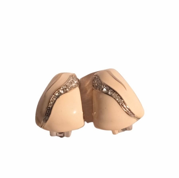 3 Vintage Vendome 1980s Signed Clip Earrings - Picture 4 of 7